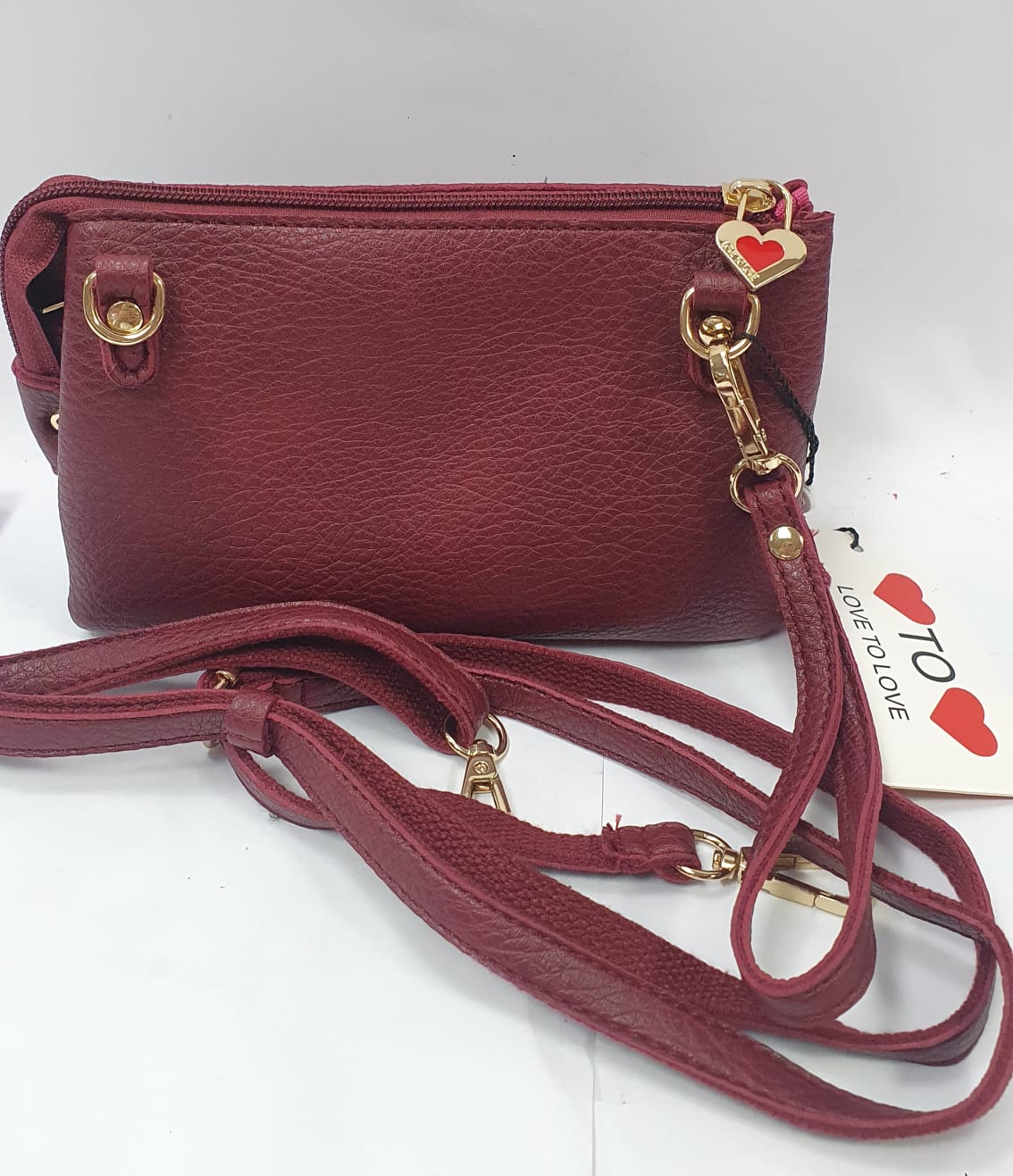 POCHETTE DONNA LOVE TO LOVE LO-365 BURGUNDY / BROWN