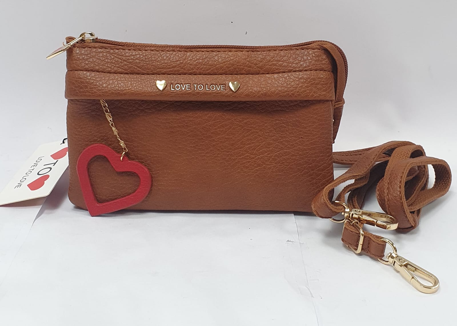 POCHETTE DONNA LOVE TO LOVE LO-365 BURGUNDY / BROWN