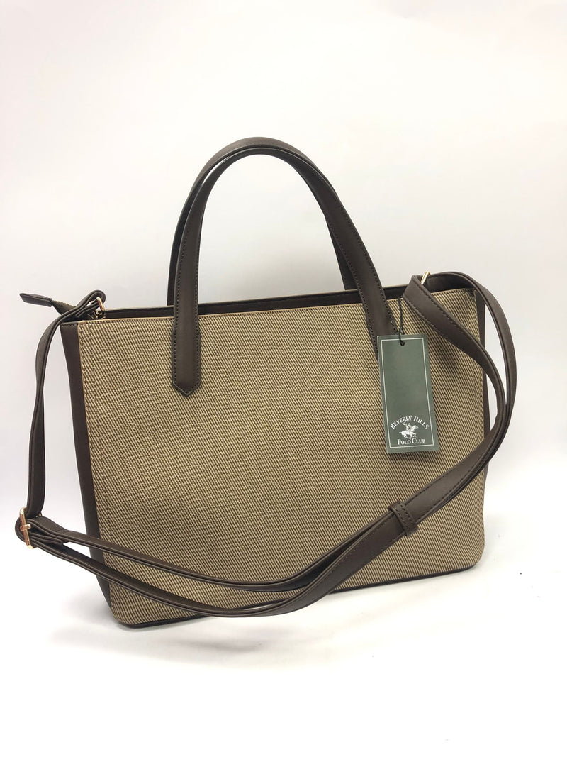 borsa donna beverly hills polo club bh-4211 beige/ nero