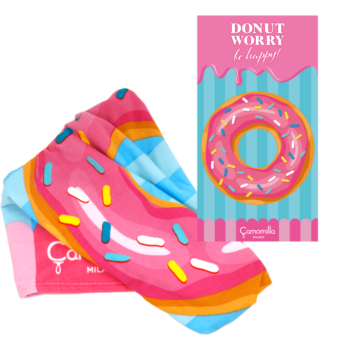 Telo mare donuts azzurro 80x15 cm di camomilla Milano