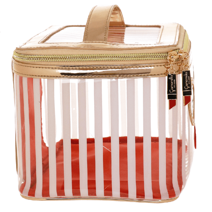 Beauty case M rosa be chic cod 64757 rosa/ bianco
