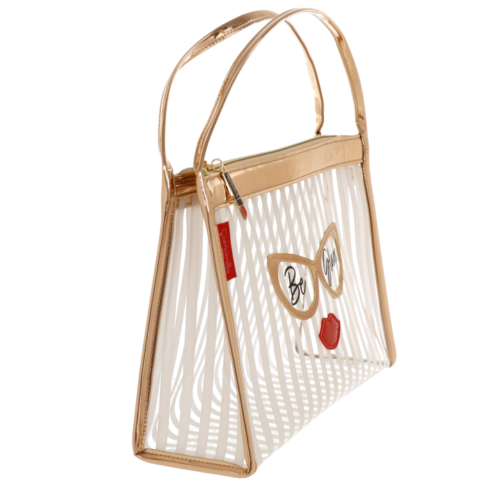 Busta L con manici be chic di camomilla Milano cod. 64749 rosa/ bianco