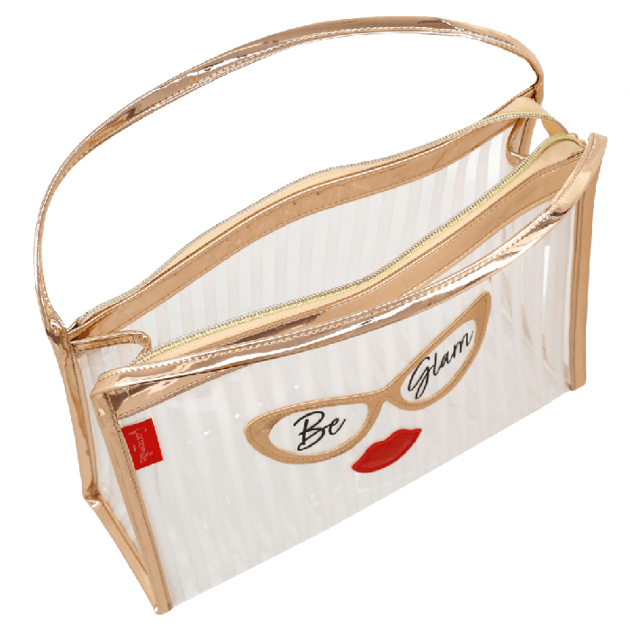 Busta L con manici be chic di camomilla Milano cod. 64749 rosa/ bianco