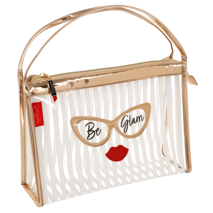 Busta L con manici be chic di camomilla Milano cod. 64749 rosa/ bianco
