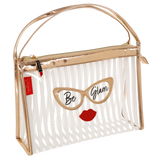 Busta L con manici be chic di camomilla Milano cod. 64749 rosa/ bianco