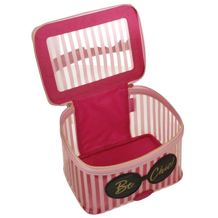 Beauty case M rosa be chic cod 64757 rosa/ bianco