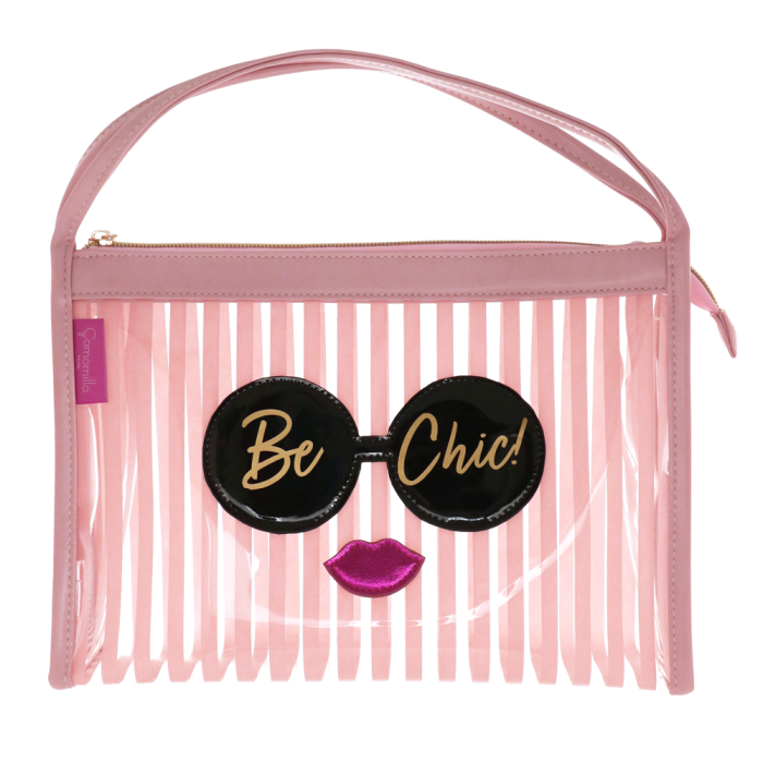 Busta L con manici be chic di camomilla Milano cod. 64749 rosa/ bianco