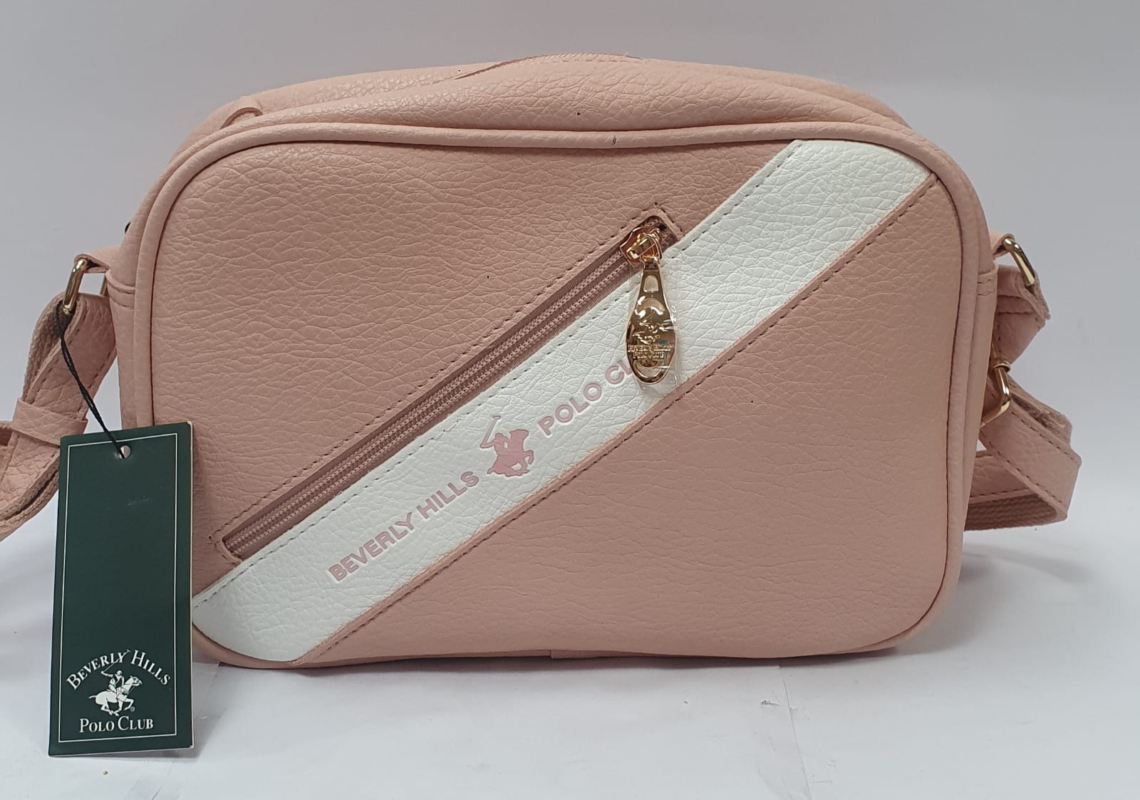 Tracolla donna di beverly hills polo club bh-2926 bianco/ nero/ cipria/ ocra/ marrone/bianca e celeste
