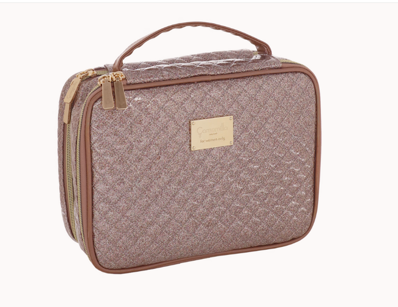 Beauty case donna di camomilla milano Matelasse L rosa/ grigio cod. 61028