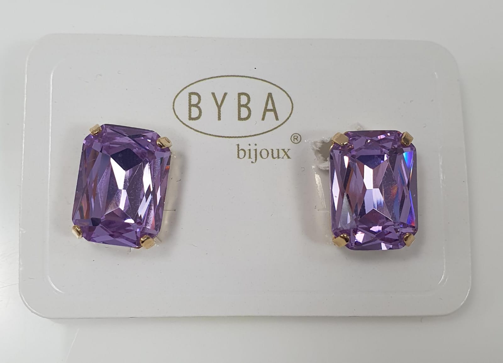 Orecchini donna di byba bijoux Queen Clips cristallo/ bianco/ rosa/ verde/lilla/ rosso/ nero/ fucsia