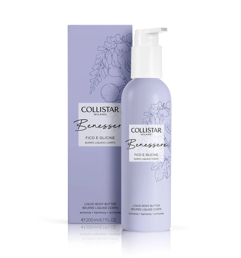 burro liquido corpo di collistar benessere con fico e glicine