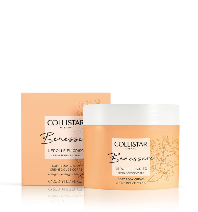 crema soffice corpo di collistar benessere con neroli e elicriso