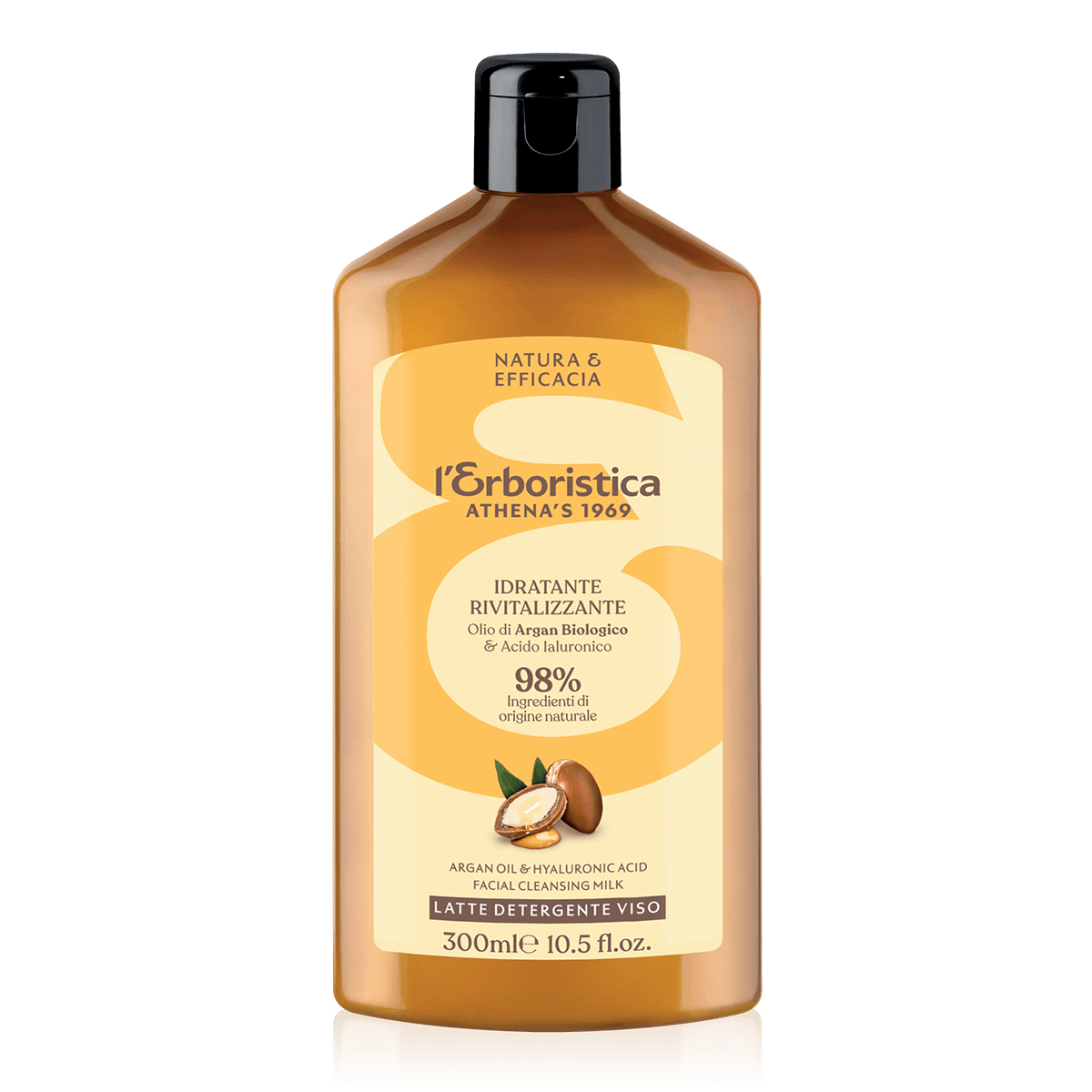 Latte detergente viso argan  l'erboristica 300ml