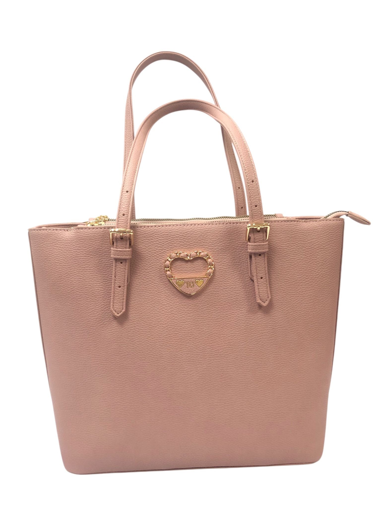borsa shopping donna love to love LO-370 nero/ cipria