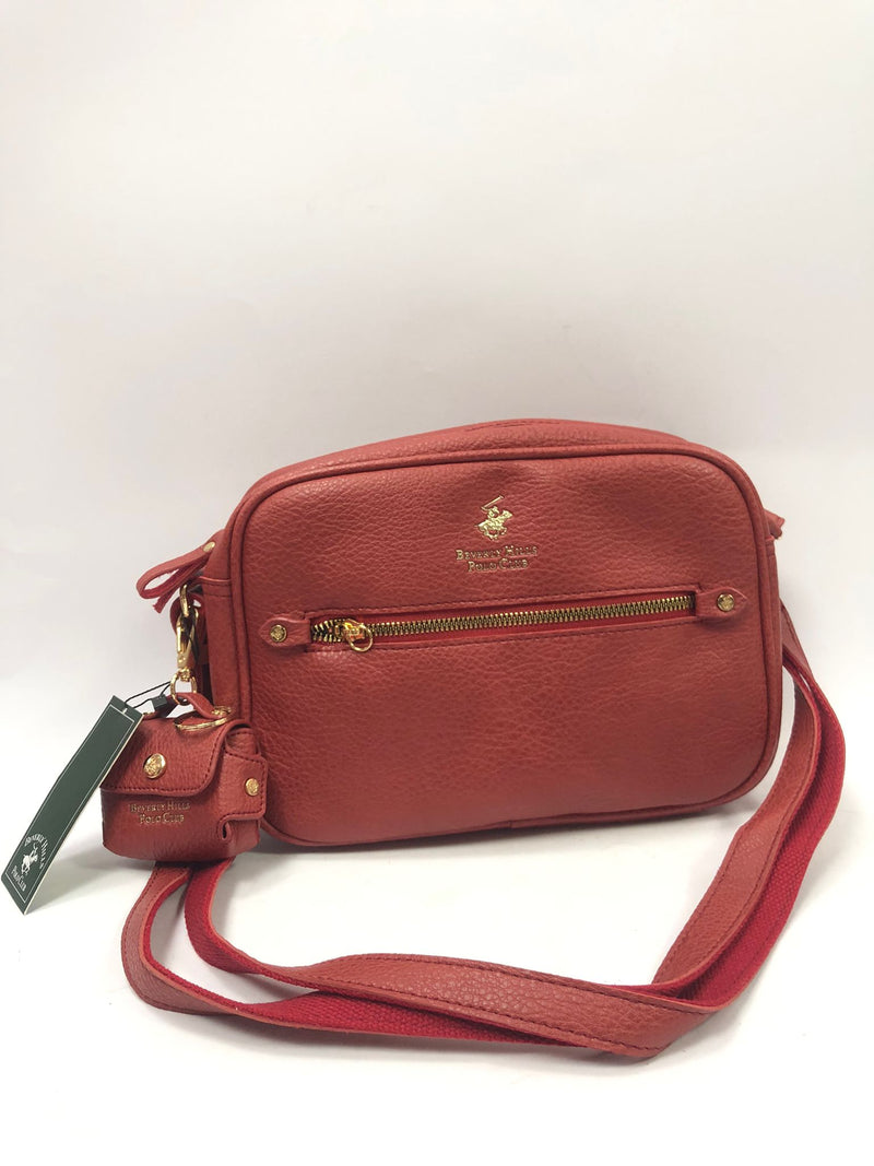 borsa a tracolla donna beverly hills poolo club bh-4356 rosso