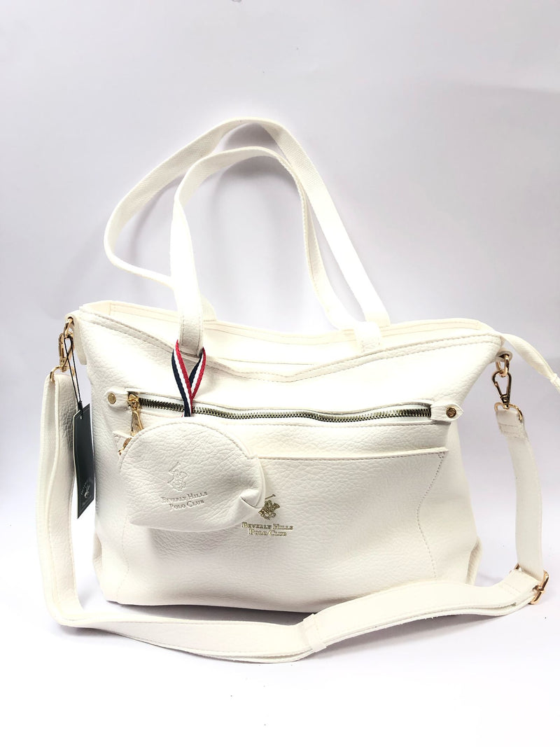 borsa donna di bevròy hills polo club bh-4130 bianco/ cuoio