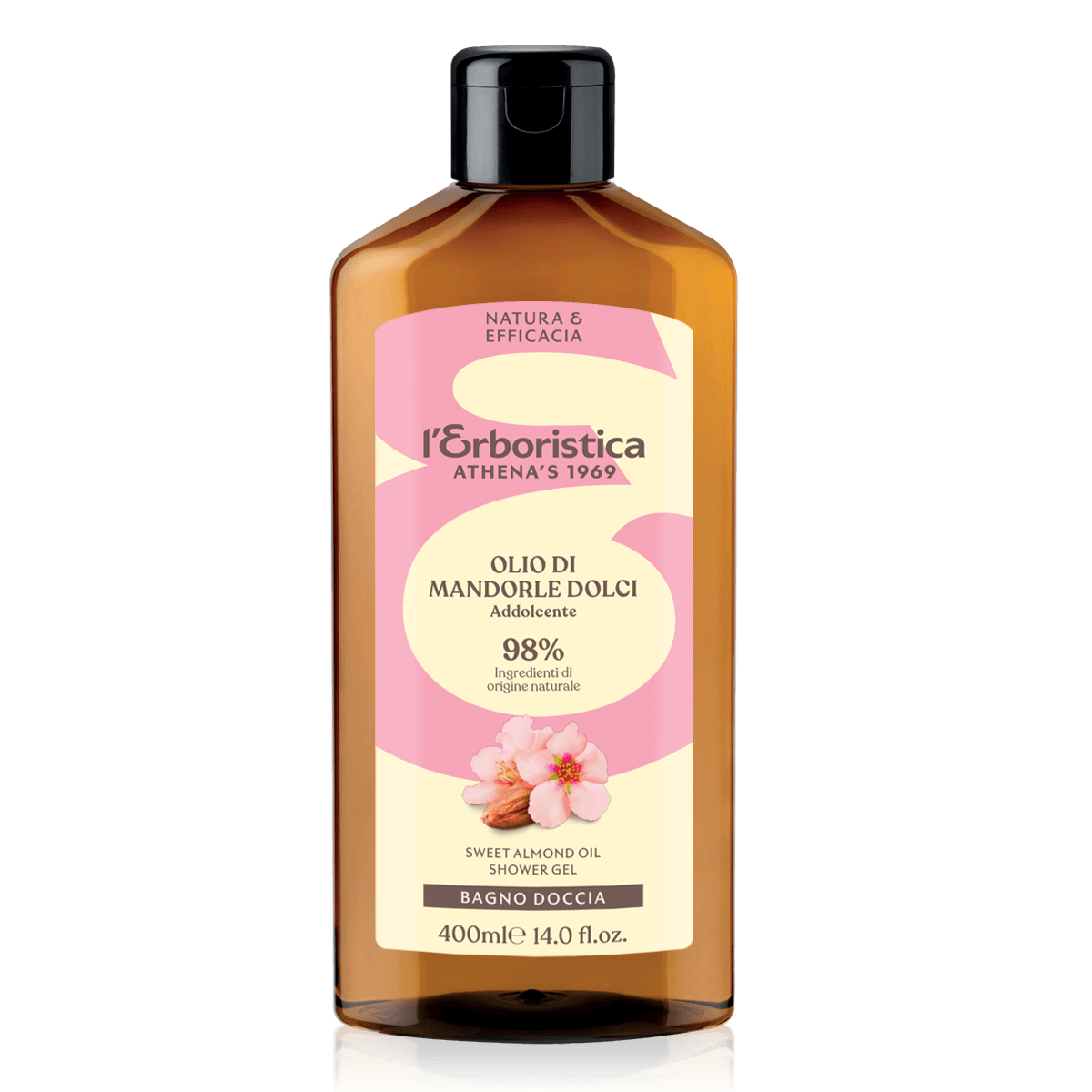 bagno doccia di L'erboristica 400ml tè verde/ olio di mandorle dolci/ bergamotto e abete bianco/patchouly e neroli