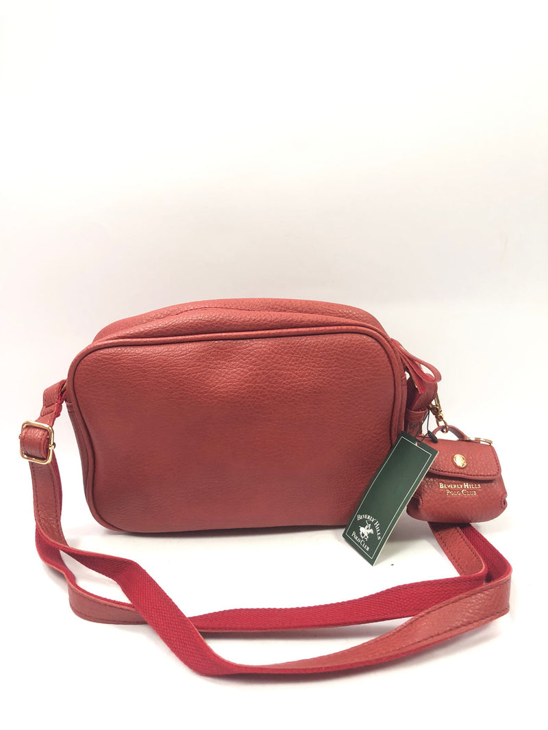 borsa a tracolla donna beverly hills poolo club bh-4356 rosso