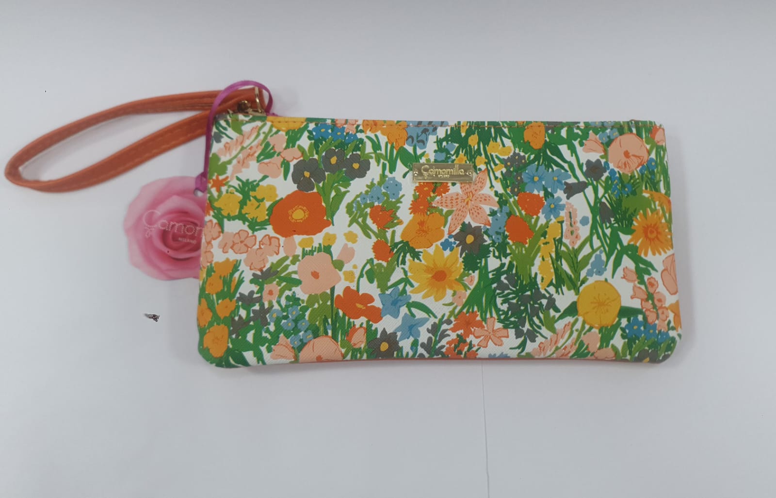 busta piatta eri piccola cosi di camomilla milano  fiori nero/ blu/ viola/ arancio