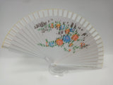 ventaglio made in italy con fiori rosa, nero, fucsia,rosso, bianco, blu