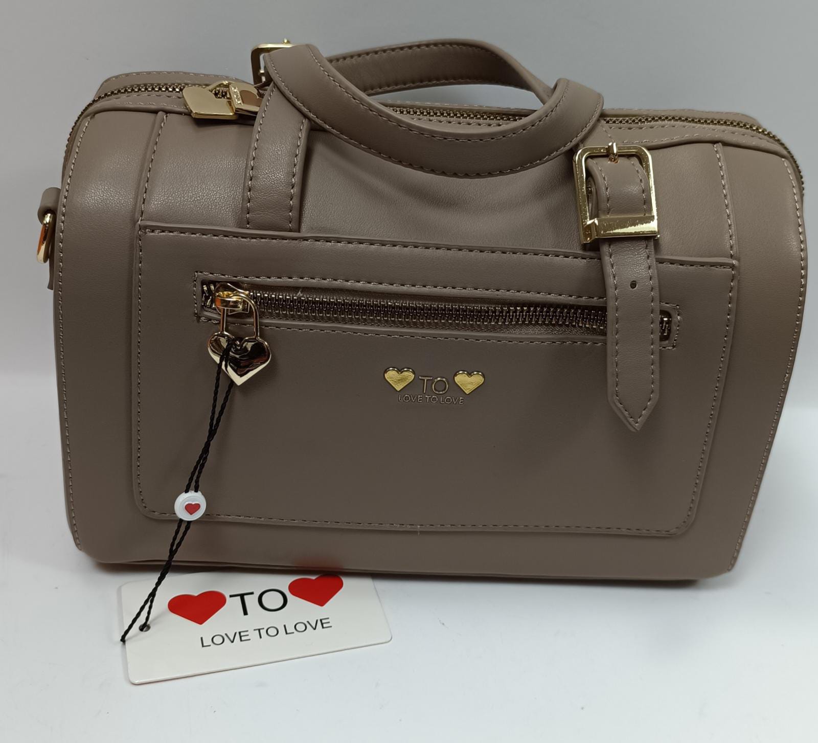 borsa a bauletto donna della linea Love to Love art LO-252 nero/ vinaccio/ toupe/ azzurro verde/ verde militare/ rosso