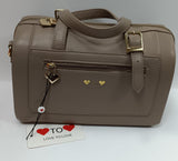 borsa a bauletto donna della linea Love to Love art LO-252 nero/ vinaccio/ toupe/ azzurro verde/ verde militare/ rosso