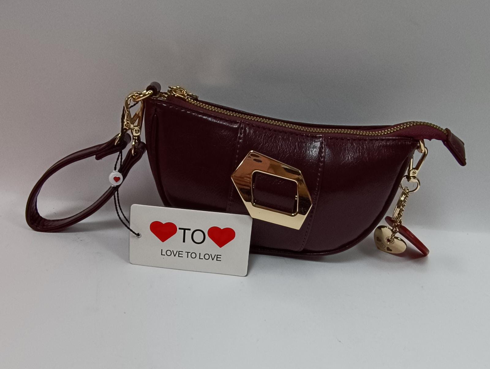 borsa a mano donna Love to Love art. LO-283 nero/ verde militare/ vinaccio/ petrolio/ rosso