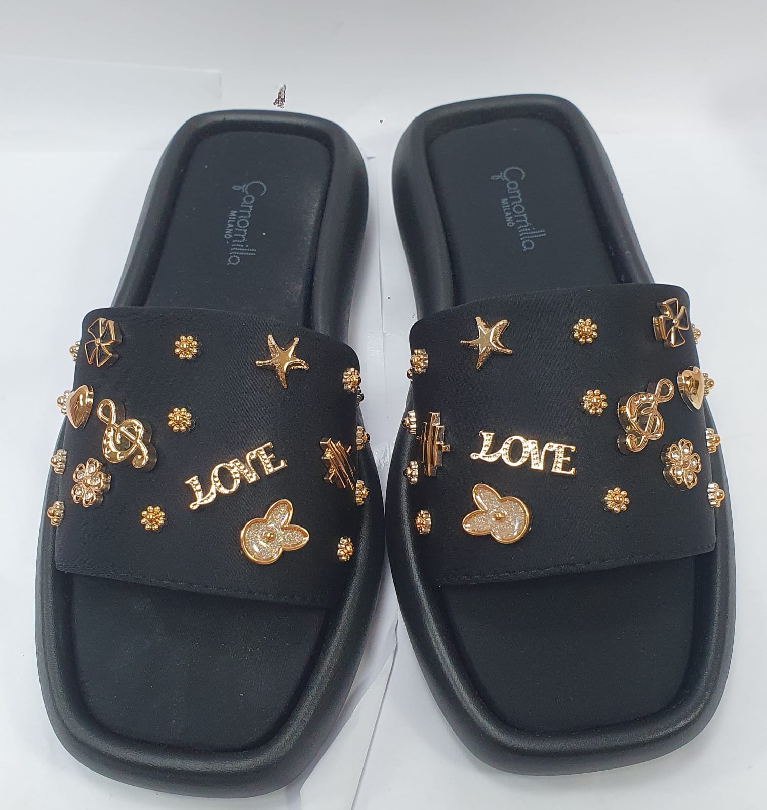sliders music nero da donna di camomilla milano 36/37/38/39/40/41