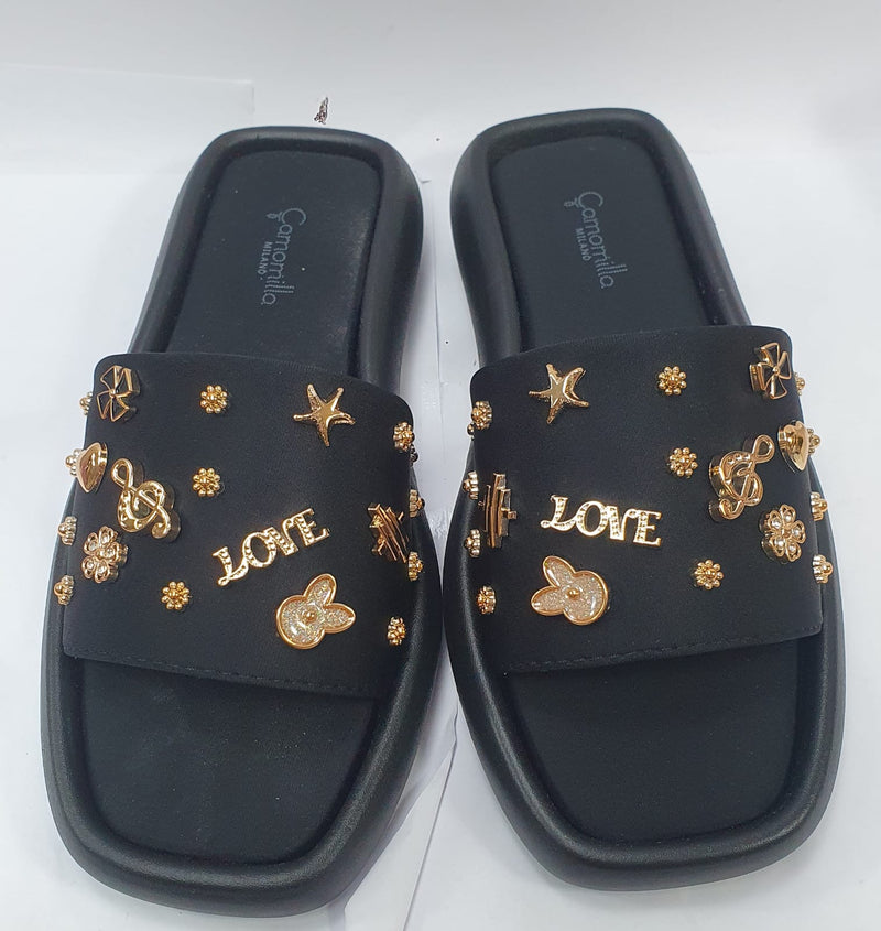 sliders music nero da donna di camomilla milano 36/37/38/39/40/41