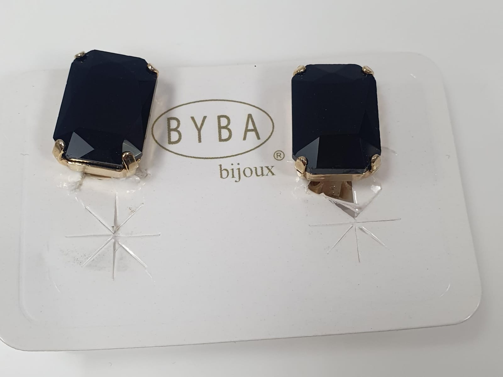 Orecchini donna di byba bijoux Queen Clips cristallo/ bianco/ rosa/ verde/lilla/ rosso/ nero/ fucsia