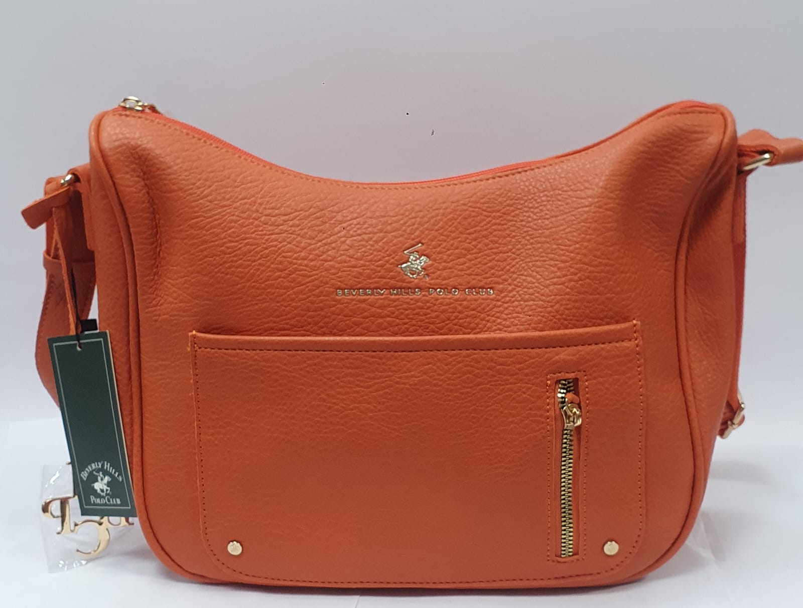 borsa donna di beverly hills polo club bh-3945 cuoio/ blu / nero/ arancio