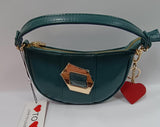 borsa a mano donna Love to Love art. LO-283 nero/ verde militare/ vinaccio/ petrolio/ rosso