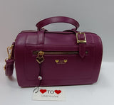 borsa a bauletto donna della linea Love to Love art LO-252 nero/ vinaccio/ toupe/ azzurro verde/ verde militare/ rosso
