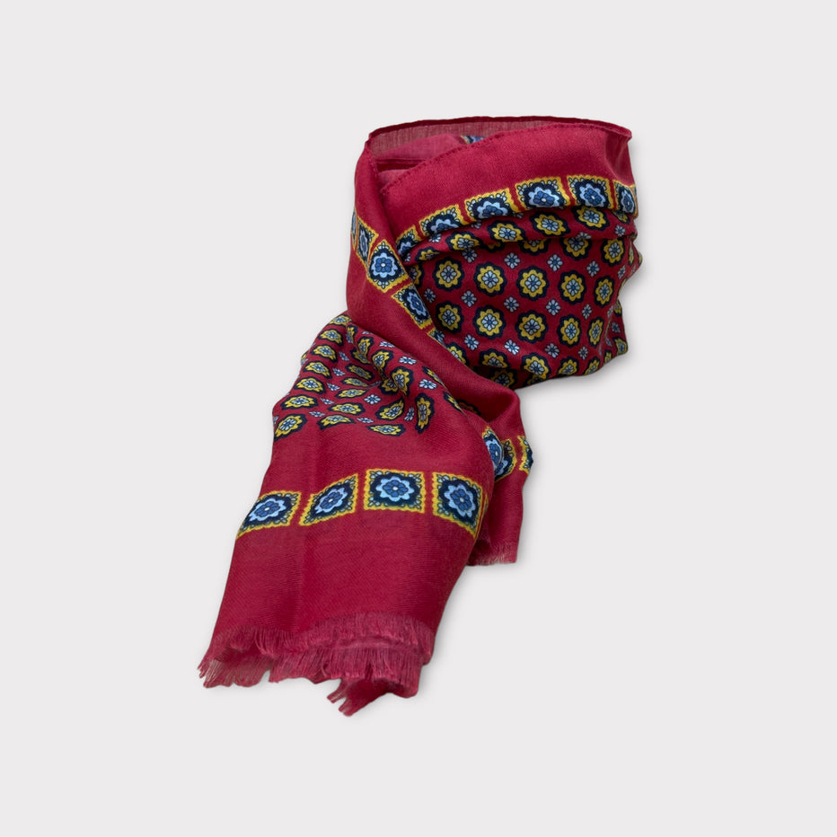 VICOLIVENTI sciarpa uomo fantasia ROSSA/MULTICOLORE