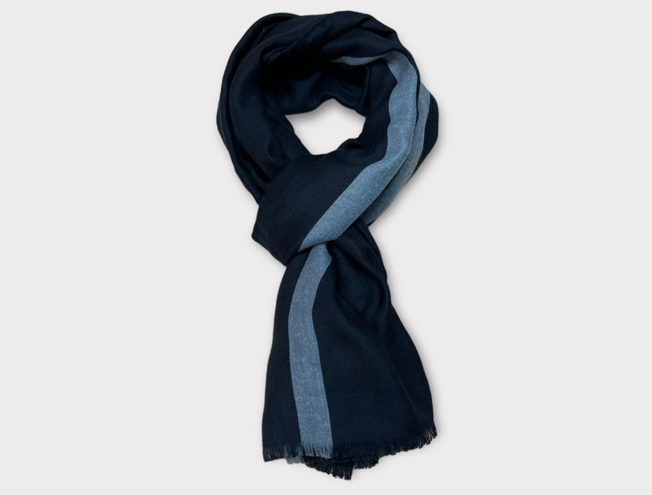 VICOLIVENTI Sciarpa uomo a fantasia NERO/GRIGIO