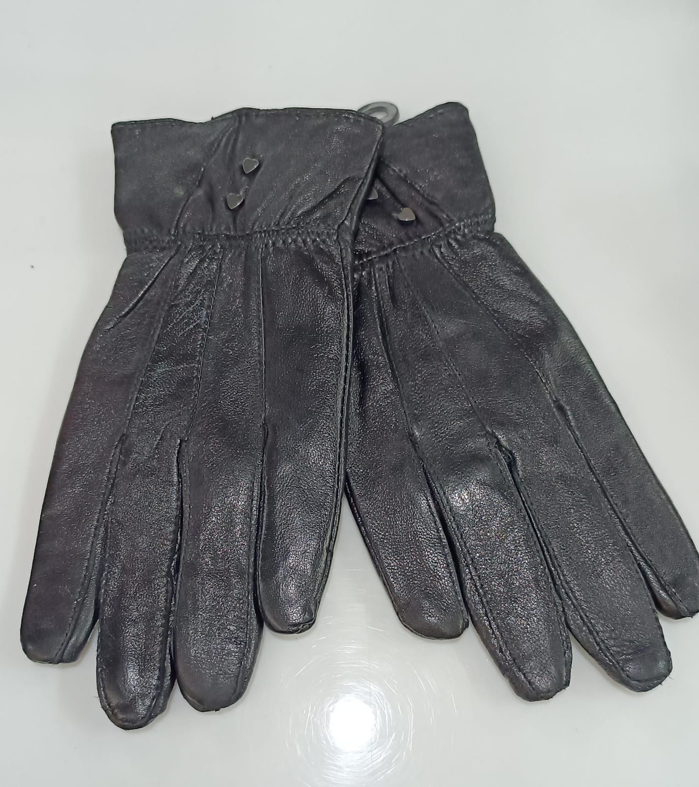 Guanti donna di gemir in pelle nero TG M