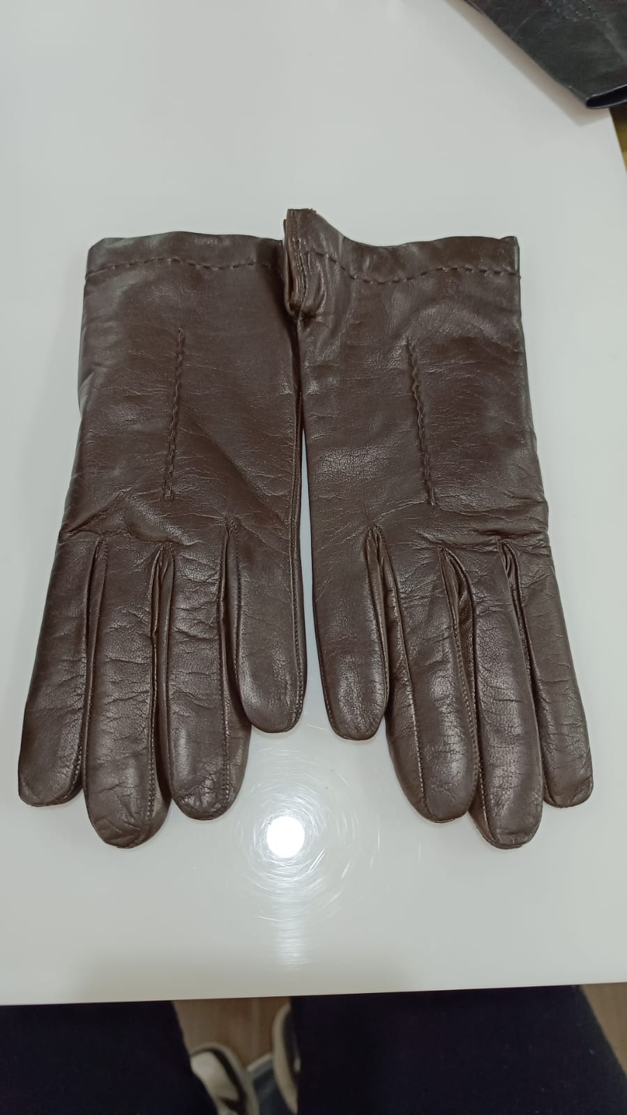 Guanti donna di gemir in pelle nero/marrone