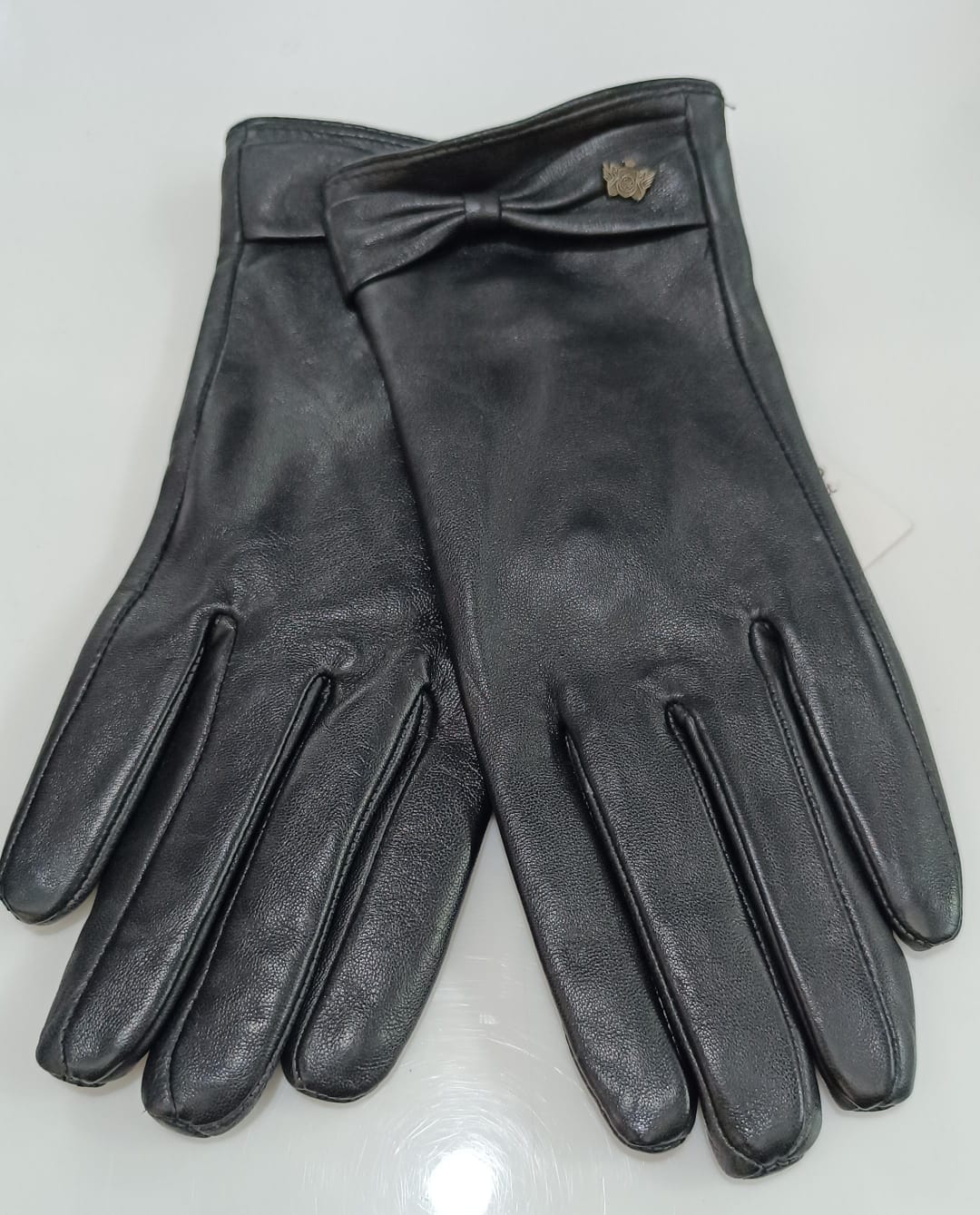 Guanti donna di tirabasso in pelle nero