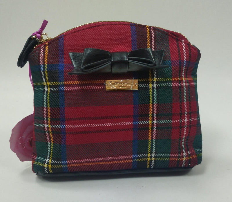 Pouch S tartan touch rosso di camomilla Milano cod. 03722