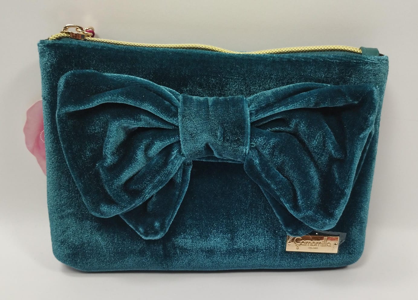 Busta piatta s warm velvet di camomilla Milano cod. 01265 arancione/fucsia/gialla/viola/verde/blu