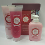 Confezione di perlier linea corpo petali di rosa/ fresia