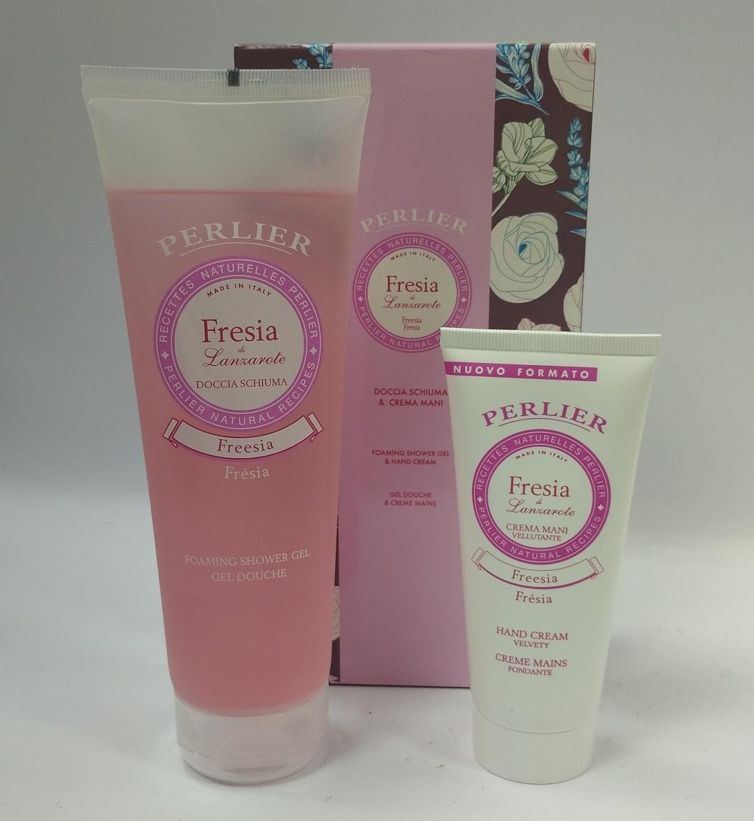 Confezione regalo di perlier fresia/ muschio bianco/ iris blu