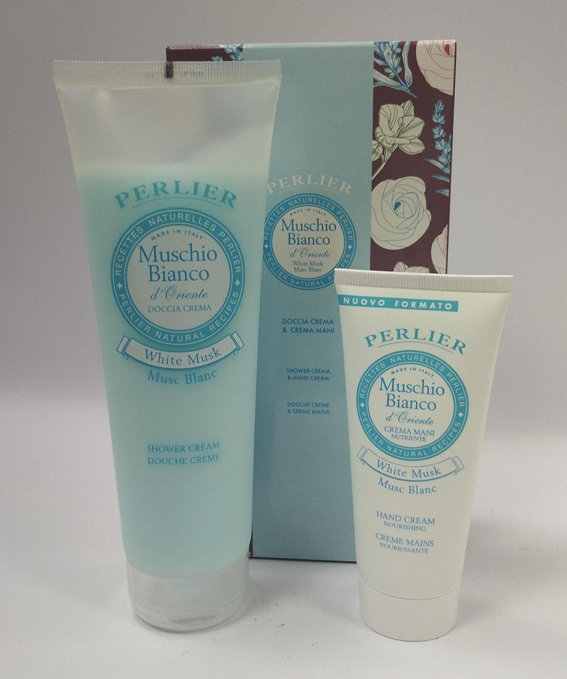 Confezione regalo di perlier fresia/ muschio bianco/ iris blu