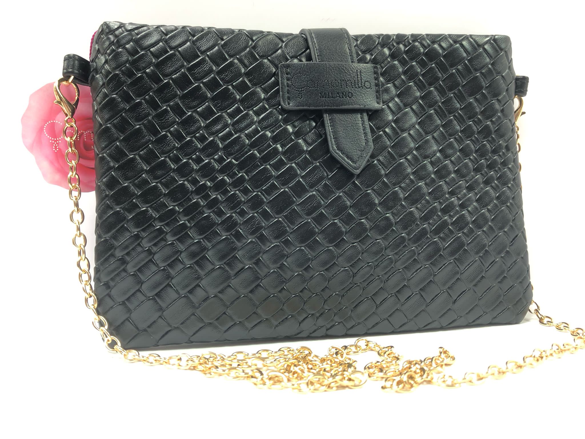 Pochette camomilla eri piccola sophie nero/ panna / rosa / gialla/ arancio/ oro