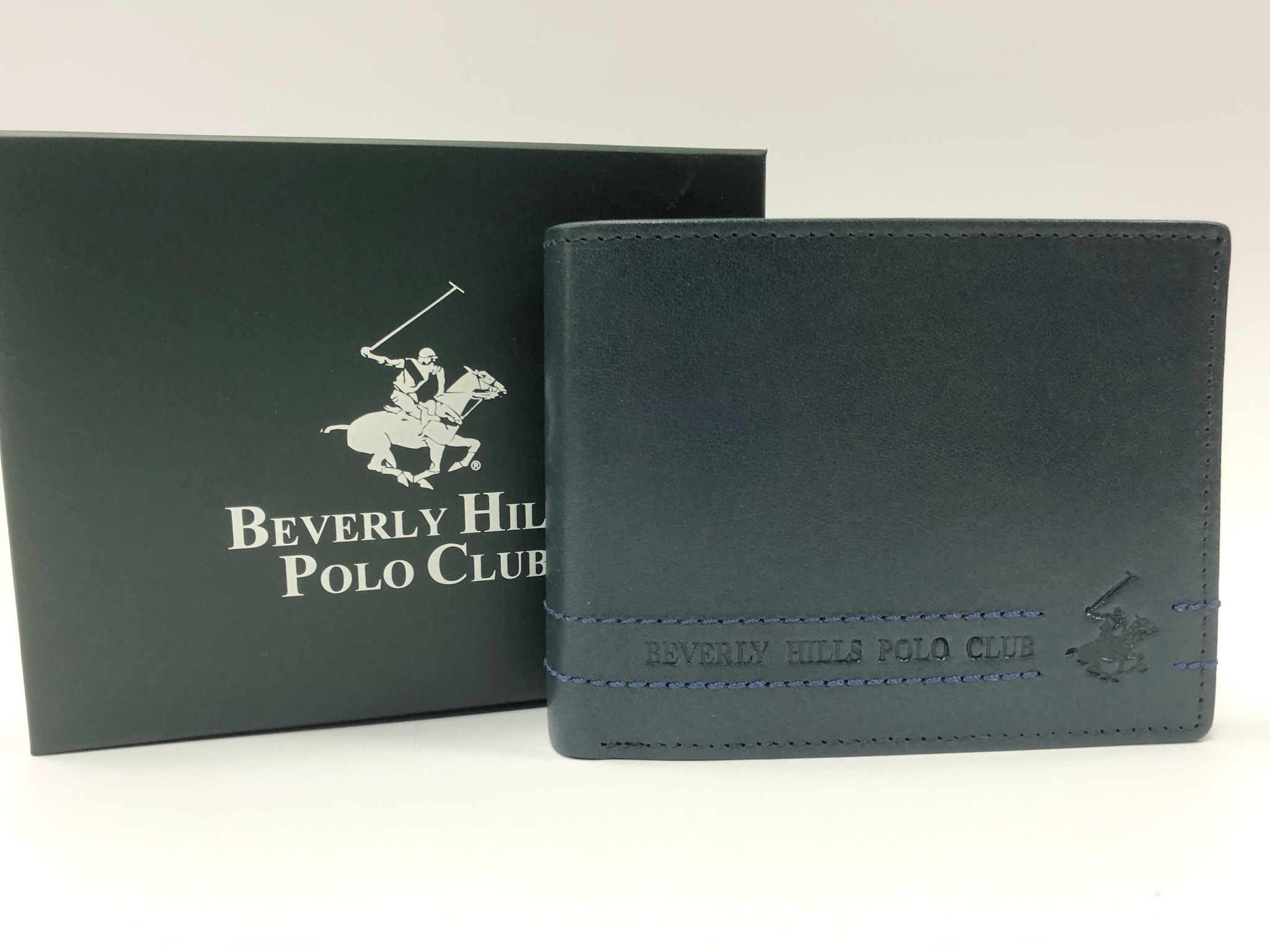 Portafoglio uomo di beverly hills polo club bh-1743 blu/nero/marrone
