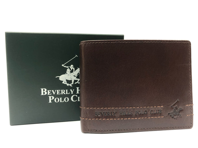 Portafoglio uomo di beverly hills polo club bh-1743 blu/nero/marrone