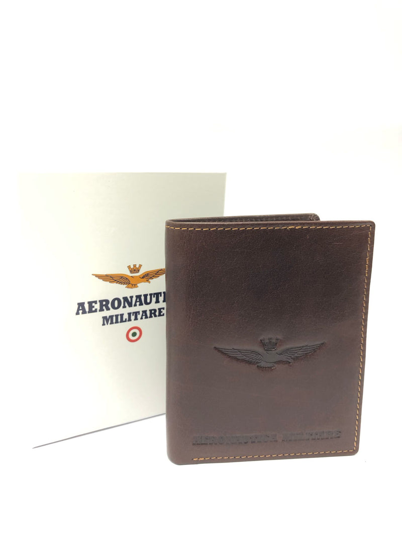 Portafoglio uomo di aeronautica militare am-244 moro/nero