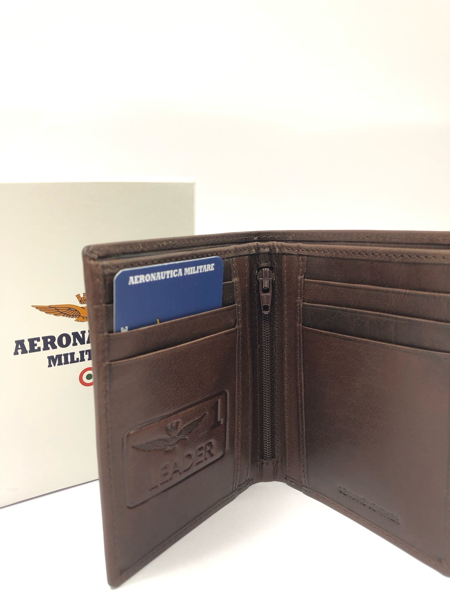 Portafoglio uomo di aeronautica militare am-244 moro/nero