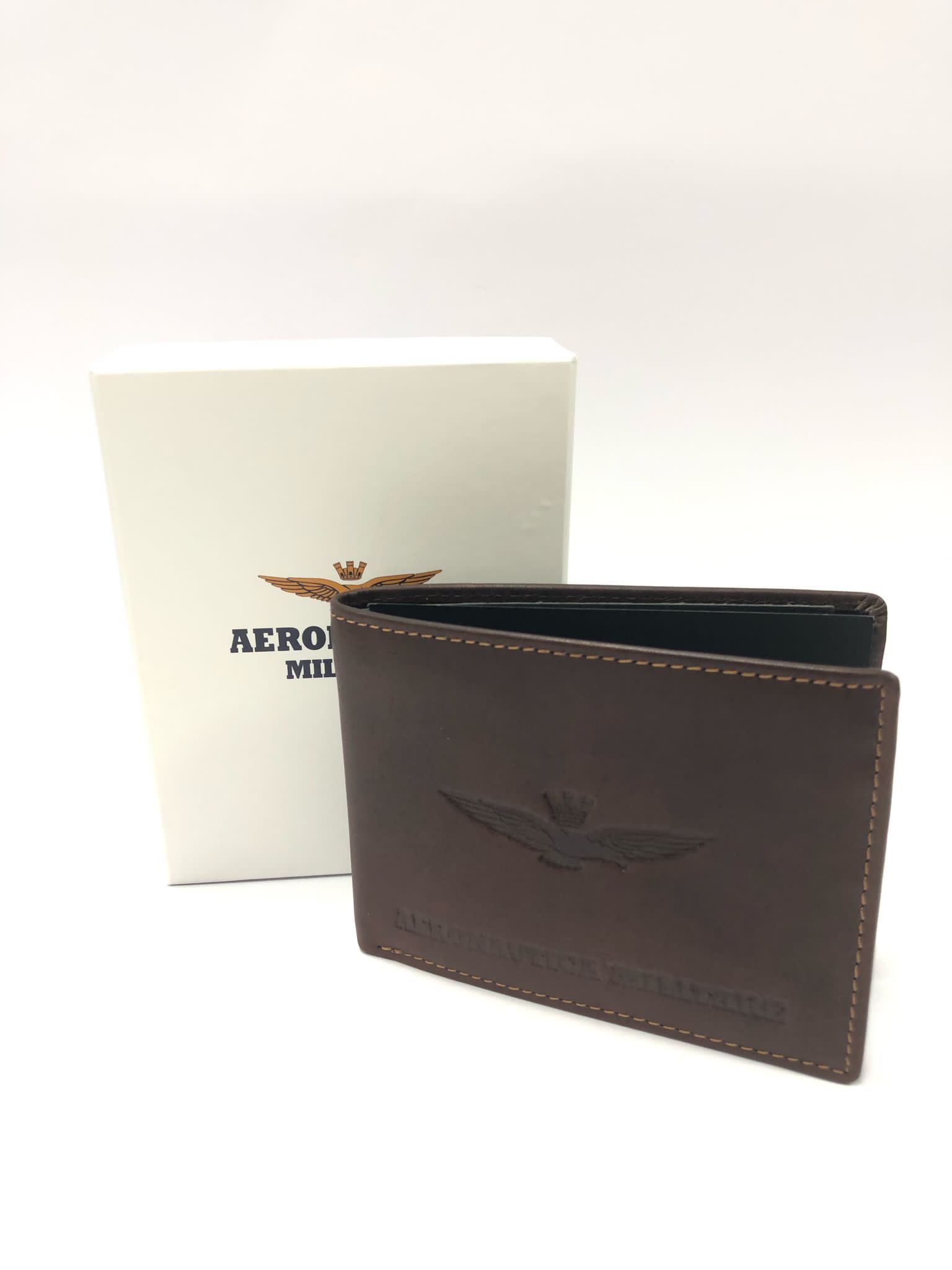 Portafoglio uomo di aeronautica militare am-241 moro /nero