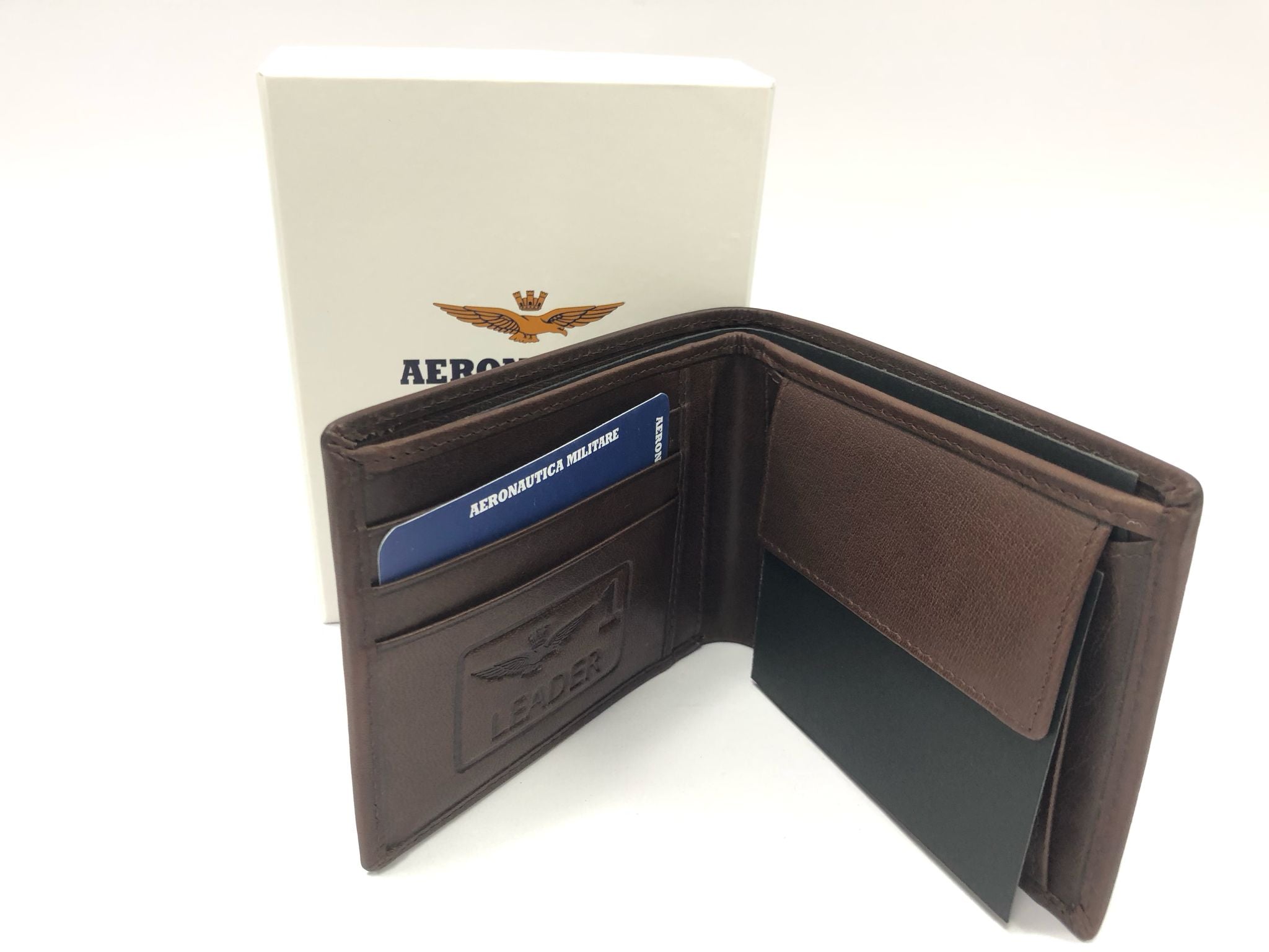 Portafoglio uomo di aeronautica militare am-241 moro /nero